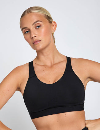 Optime Essentials Workout High Support Bra - Black Optime Essentials Workout High Support Bra - Black