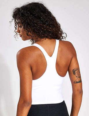 Spacedye Refocus Cropped Tank - Cloud White Spacedye Refocus Cropped Tank - Cloud White