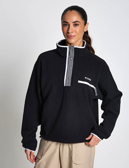 Columbia Helvetia II Cropped Sherpa Half Snap Fleece - Blackimages1- The Sports Edit