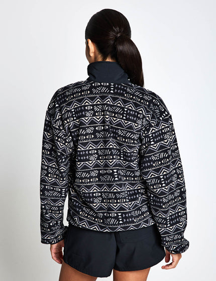 Columbia Sequoia Grove Printed Half Zip Fleece - Black/Horizonsimages2- The Sports Edit