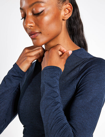 Girlfriend Collective ReSet Cropped Long Sleeve - Midnightimages4- The Sports Edit