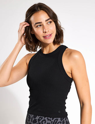 Harmony Tank Top - Black Rib Harmony Tank Top - Black Rib