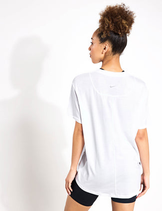 One Relaxed Dri-FIT Short-Sleeve Top - White/Black One Relaxed Dri-FIT Short-Sleeve Top - White/Black