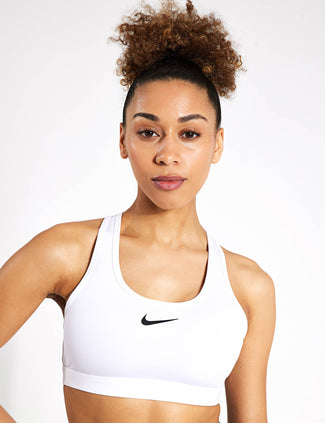 Swoosh Medium Support Bra - White/Stone Mauve/Black Swoosh Medium Support Bra - White/Stone Mauve/Black
