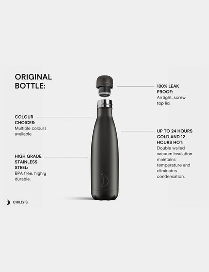 Chilly's Original Water Bottle 500ml - Skyimages4- The Sports Edit