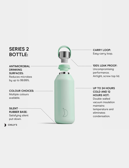 Chilly's Series 2 Water Bottle 500ml - Whaleimages5- The Sports Edit