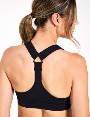 Power Medium Support Sports Bra - Black Power Medium Support Sports Bra - Black
