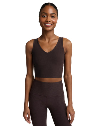 Spacedye Good Day Cropped Tank - Dark Chocolate Heather Spacedye Good Day Cropped Tank - Dark Chocolate Heather