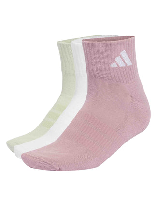 Cushioned Sportswear Ankle Socks 3 Pair Pack - Magic Mauve/White/Halo Green Cushioned Sportswear Ankle Socks 3 Pair Pack - Magic Mauve/White/Halo Green
