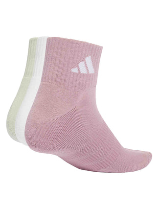 Cushioned Sportswear Ankle Socks 3 Pair Pack - Magic Mauve/White/Halo Green Cushioned Sportswear Ankle Socks 3 Pair Pack - Magic Mauve/White/Halo Green