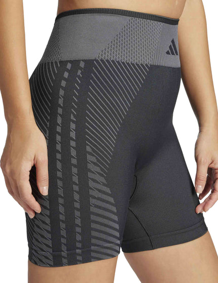 adidas Knitted Training 5" Leggings - Black/Grey Siximages3- The Sports Edit