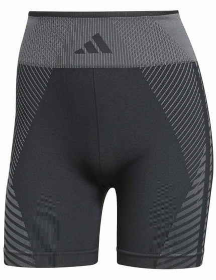 adidas Knitted Training 5" Leggings - Black/Grey Siximages6- The Sports Edit