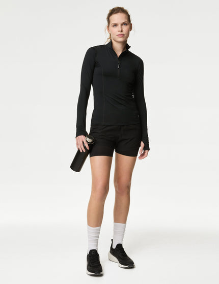 Goodmove HALF ZIP RUN TOP BLACKimages4- The Sports Edit