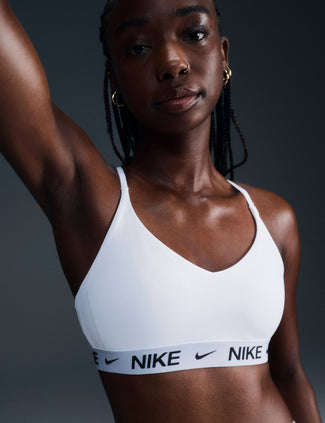 Indy Light Support Sports Bra - White/Black Indy Light Support Sports Bra - White/Black