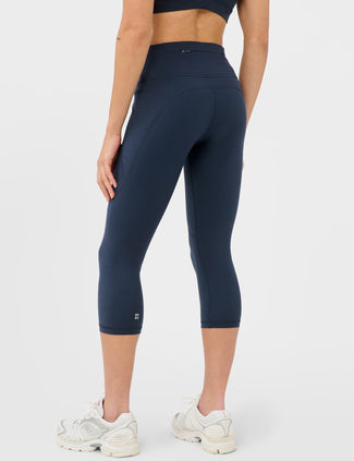 Power Cropped Gym Leggings - Navy Blue Power Cropped Gym Leggings - Navy Blue