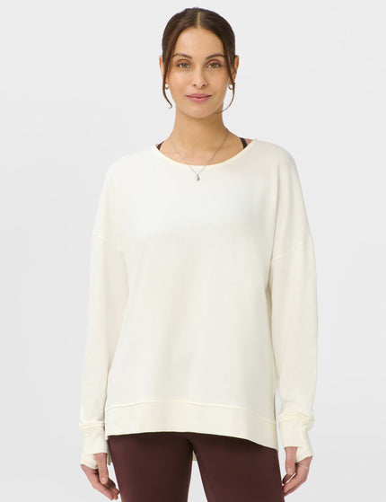 Sweaty Betty After Class Open Back Tie Sweatshirt - Dove Whiteimages1- The Sports Edit