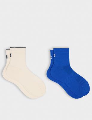 Crew Running Socks 2 Pack - Prussian Blue/French Navy Blue Crew Running Socks 2 Pack - Prussian Blue/French Navy Blue