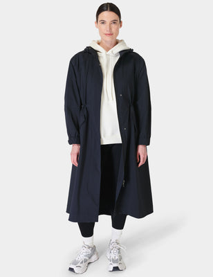 Motion Longline Parka - French Navy Blue Motion Longline Parka - French Navy Blue