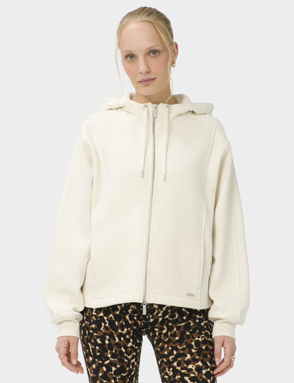 Sweaty Betty Premium Brushed Zip Through - Dove Whiteimages1- The Sports Edit