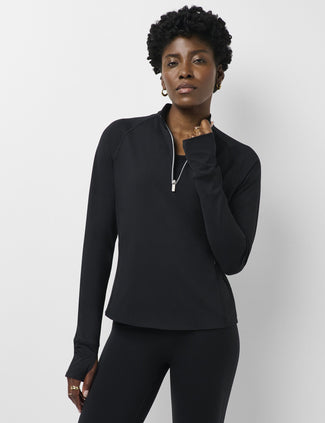 Runner's High Bonded Half Zip - Black Runner's High Bonded Half Zip - Black