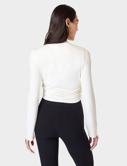 Sweaty Betty Wrap Front Long Sleeve Top - Lily Whiteimages2- The Sports Edit