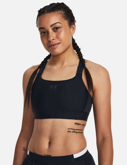 Under Armour HeatGear Armour High Sports Bra - Black/Jet Greyimages1- The Sports Edit