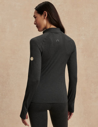 Always Warm Half-Zip Base Layer Top - Black Marl Always Warm Half-Zip Base Layer Top - Black Marl