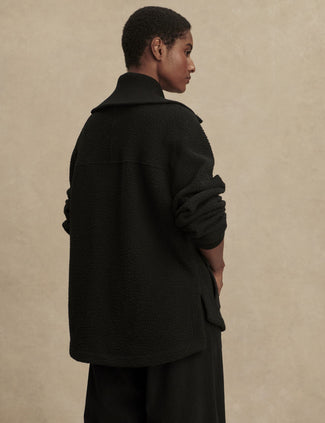 Eleanor Patch Pocket Fleece - Black Eleanor Patch Pocket Fleece - Black