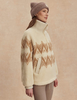 Hendrik Half-Zip Sherpa - Egret Hendrik Half-Zip Sherpa - Egret