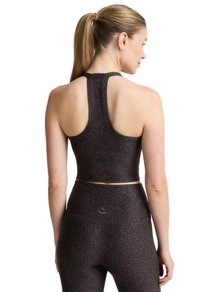 Softmark On The Up Cropped Tank - Cocoa Plum Leopard