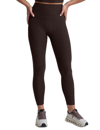 Spacedye Caught In The Midi High Waisted Legging - Dark Chocolate Heather