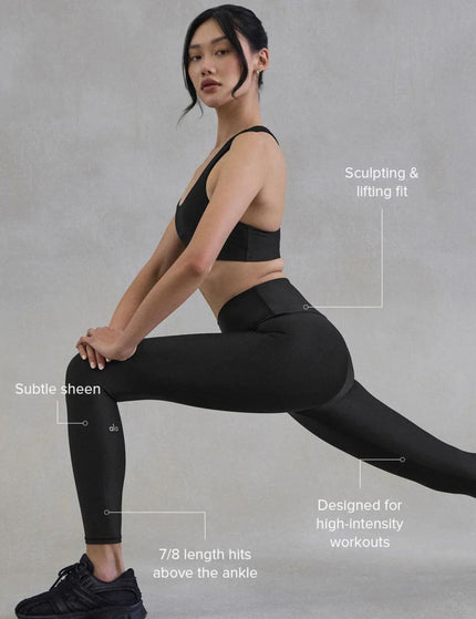 Alo Yoga 7/8 High Waisted Airlift Legging - Blackimages3- The Sports Edit