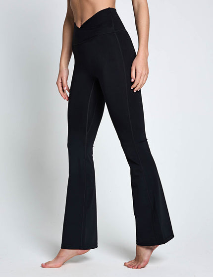 adidas 3 Stripes Studio All Me Flare X-Over Leggings - Blackimages5- The Sports Edit