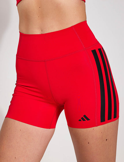 adidas Optime 3-Stripes 1/4 Short Leggings - Pure Rubyimages1- The Sports Edit