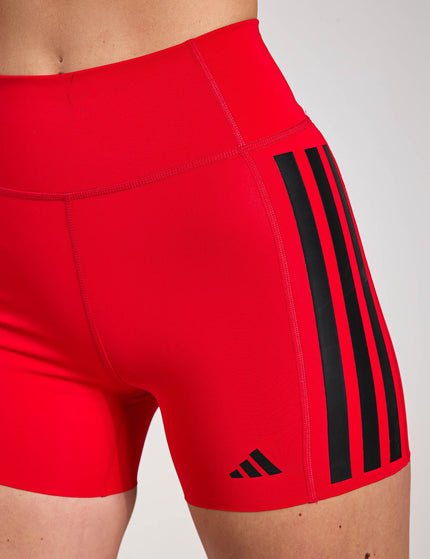 adidas Optime 3-Stripes 1/4 Short Leggings - Pure Rubyimages3- The Sports Edit