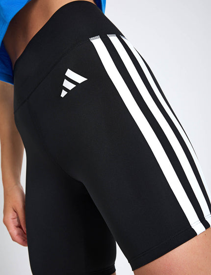 adidas Optime Essentials 3-Stripes Short Leggings - Black/Whiteimages3- The Sports Edit