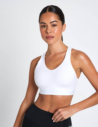 Optime Essentials Workout High Support Bra - White