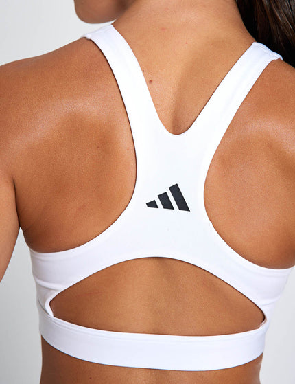 adidas Optime Essentials Workout High Support Bra - Whiteimages4- The Sports Edit