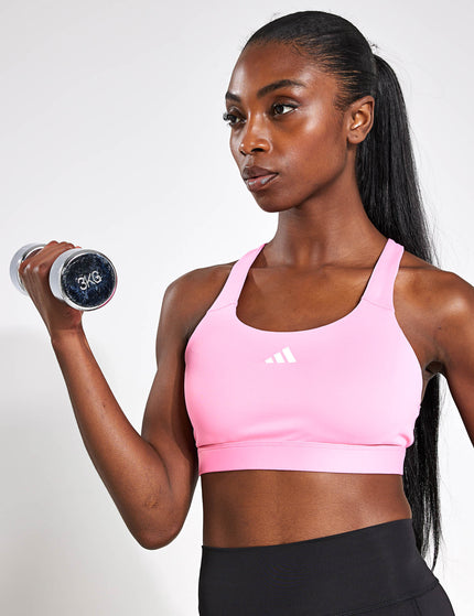 adidas TLRDREACT Training High-Support Bra - Bliss Pinkimages1- The Sports Edit