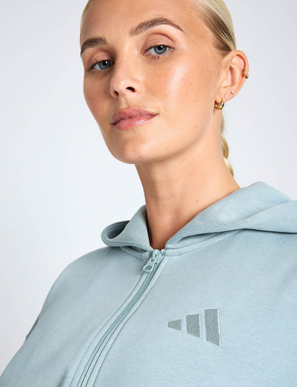 adidas ALL SZN Fleece Full-Zip Hoodie - Wonder Sageimages3- The Sports Edit