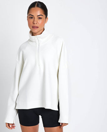 Soft Lux Quarter-Zip - Off White