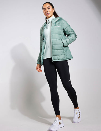 adidas Terrex Multi Light Down Hooded Jacket - Silver Greenimages3- The Sports Edit