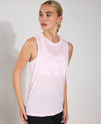 Essentials Winners Tank Top - Clear Pink/White