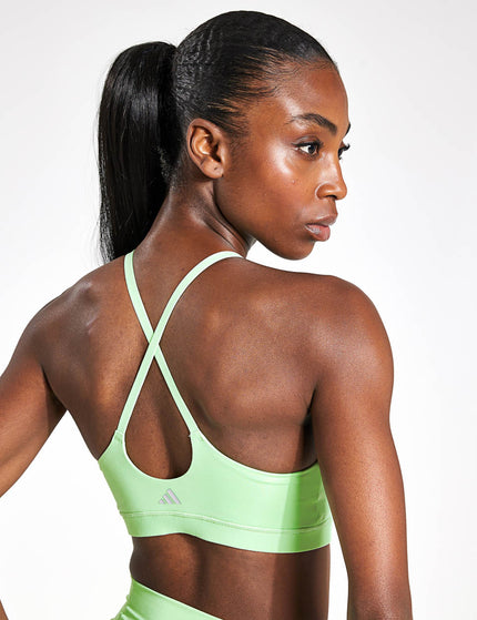 adidas All Me Light Support Bra - Semi Green Sparkimages2- The Sports Edit