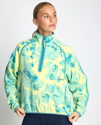 Bamburgh Half Zip Fleece - Light Electro Printed