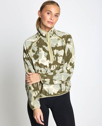 Bamburgh Half Zip Fleece - Wisdom Printed