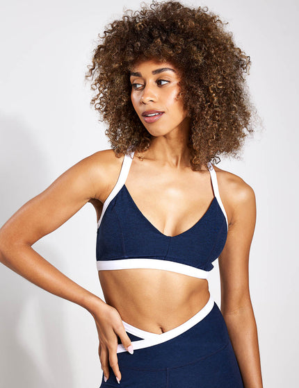 Beyond Yoga Spacedye Outlines Bra - Nocturnal Navy/Cloud Whiteimages1- The Sports Edit
