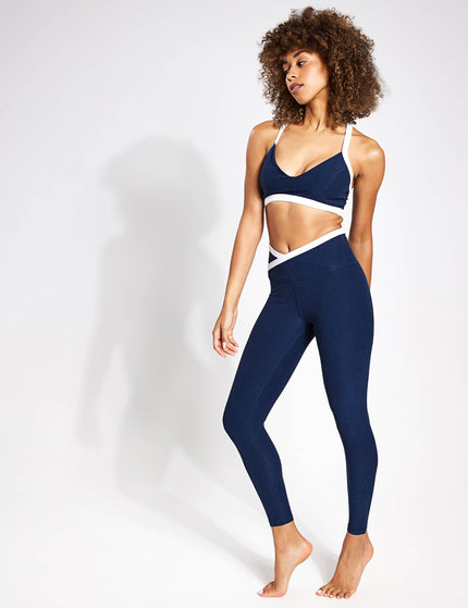 Beyond Yoga Spacedye Outlines Bra - Nocturnal Navy/Cloud Whiteimages3- The Sports Edit
