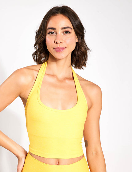 Beyond Yoga Spacedye Well Rounded Cropped Halter Tank - Sunflower Heatherimages1- The Sports Edit