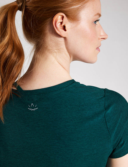 Beyond Yoga Featherweight On the Down Low Tee - Lunar Teal Heatherimages3- The Sports Edit